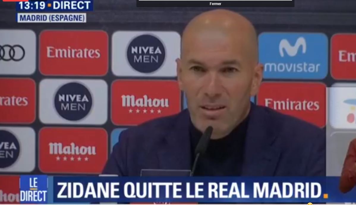 Urgent: Zinedine Zidane quitte le Real  Madrid……