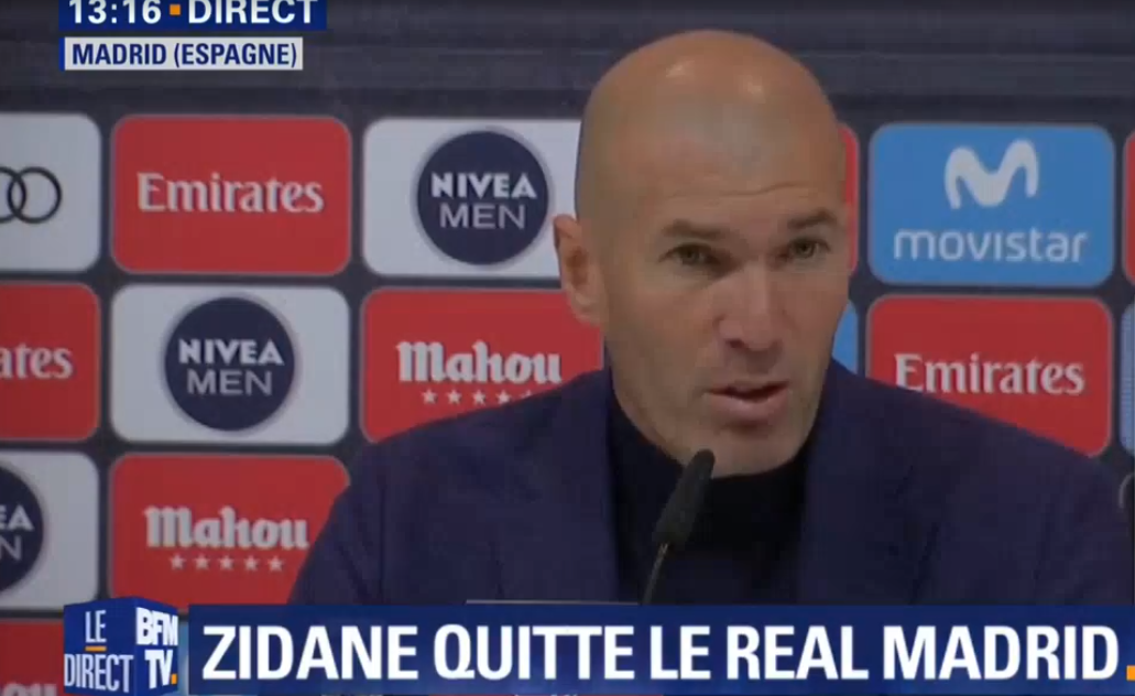 Video – direct: Zidane quitte le Real Madrid