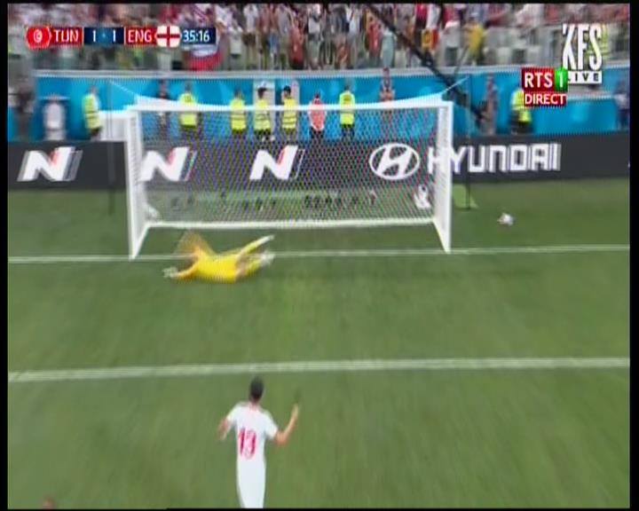 (Vidéo) Mondial 2018 Angleterre/Tunisie: Ferjani Sassi égalise sur penalty (1-1)!