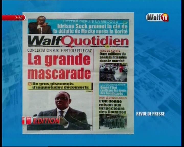 Revue de presse Walf TV du mercredi 13 juin 2018 par Seydina Omar Ba