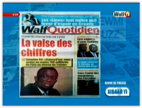 Revue de presse Walf TV du Samedi 09 juin 2018 par Ndèye Coumba Diop