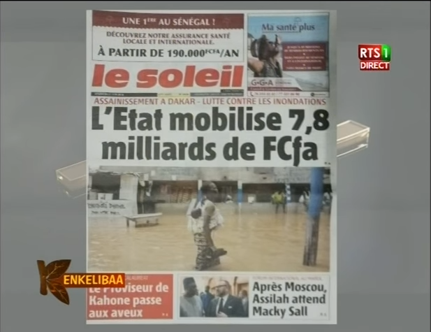 Revue de presse (Français) Rts1 du vendredi 22 juin 2018