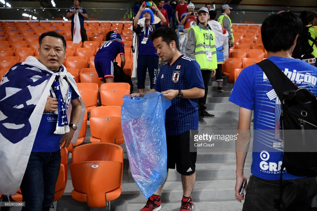 CDM 2018: Tribunes nettoyées avant de quitter, ces Japonais sont vraiment Fair-Play