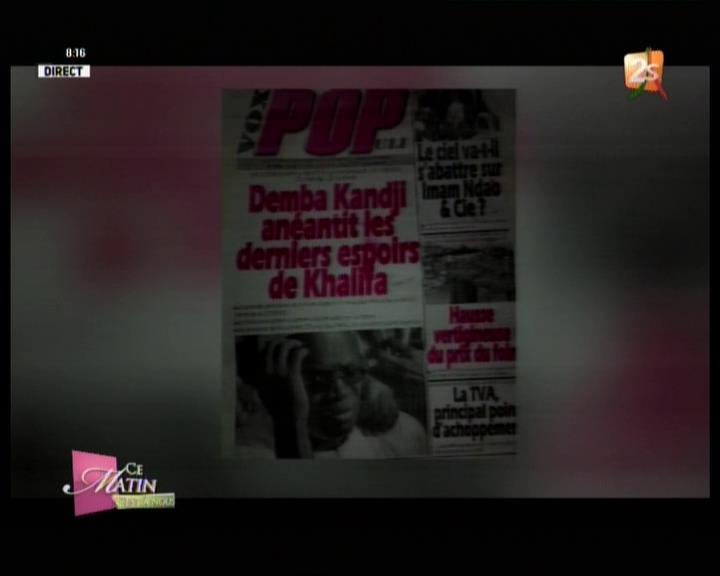 Revue de presse (Wolof) 2STV du Jeudi 19 juillet 2018 par Seynabou Ndiaye