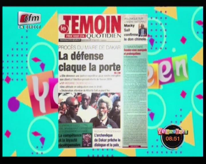 Revue de presse (Wolof) Tfm du jeudi 26 juillet 2018 par Mame Birame Diouf