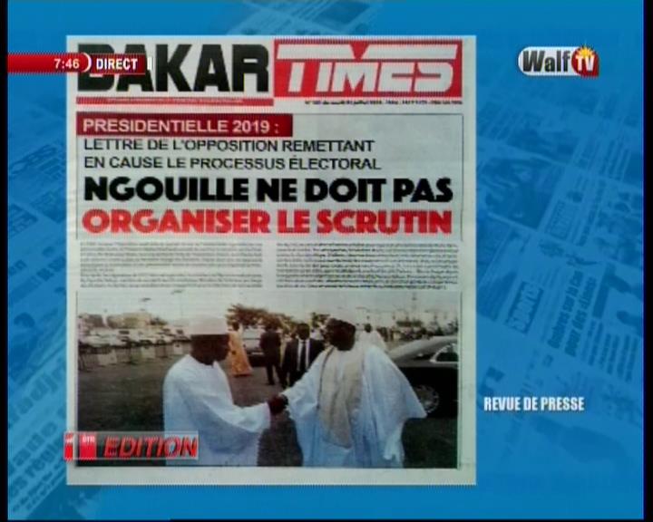 Revue de presse (Wolof) Walf TV du mardi 31 juillet 2018 par Seydina Omar Bâ