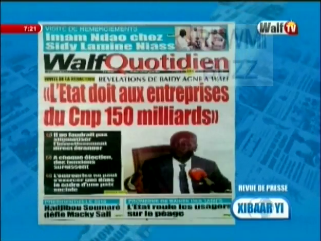 Revue de presse (Wolof) Walf TV du Lundi 23 juillet 2018 par Abdoulaye Bob