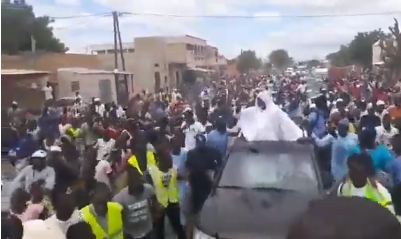 Vidéo: l’accueil spectaculaire de Imam Ndao à Kaolack