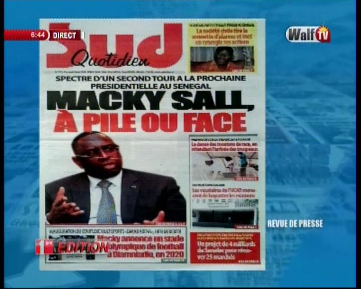 Revue de presse (Français) Walf TV du Jeudi 09 août 2018