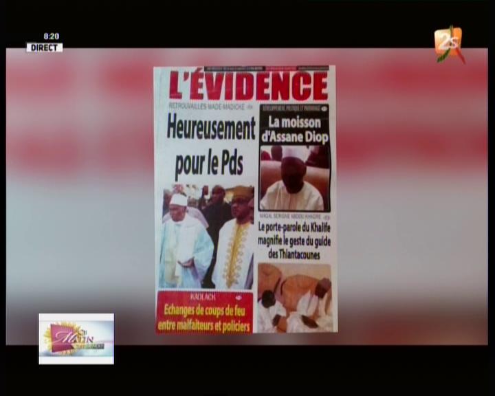 Revue de presse (Wolof) 2STV du jeudi 13 septembre 2018 par Seynabou Ndiaye