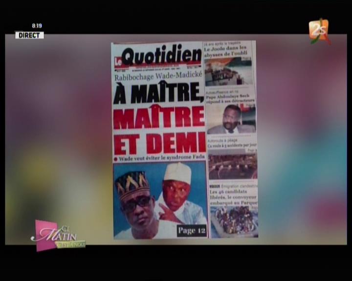 Revue de presse (Wolof) 2STV du mercredi 26 septembre 2018 par Pape Seydi Fall