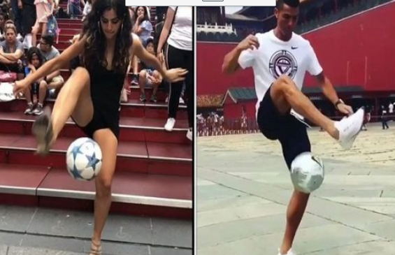 3Videos- Harriet Pavlou, la meilleure jongleuse du monde comparée à CR7