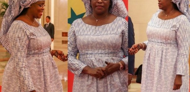 (08Photos)- Regardez l’habillement de Marieme Faye Sall devant le président Xi Jinping