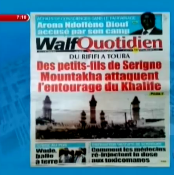 Revue de Presse (Wolof) Walf TV du Jeudi 13 Septembre 2018 par Abdoulaye Bob