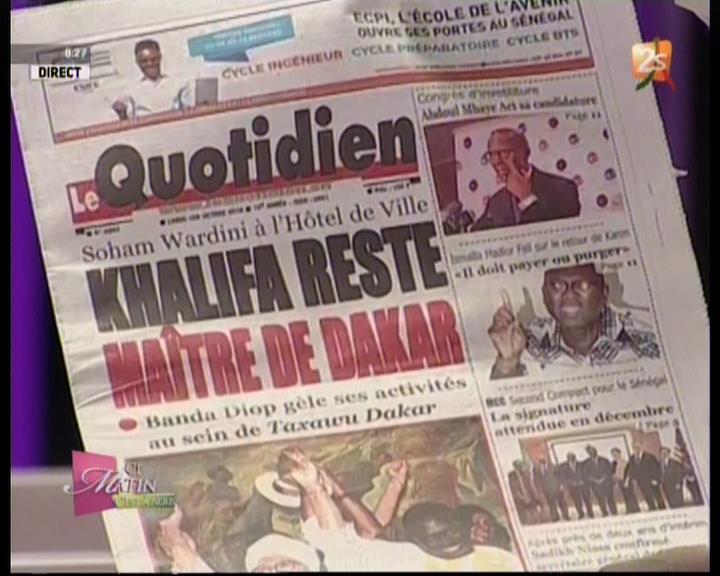 Revue de presse (Wolof) 2STV du lundi 01 octobre 2018 par Seynabou Ndiaye