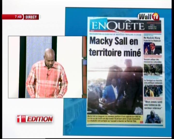 Revue de presse (Wolof) Walf TV du jeudi 04 octobre 2018 par Seydina Oumar Bâ