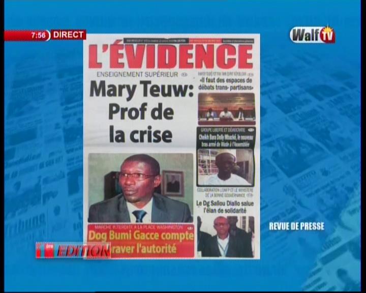 Revue de presse (Wolof) Walf TV du vendredi 12 octobre 2018 par Seydina Oumar Bâ
