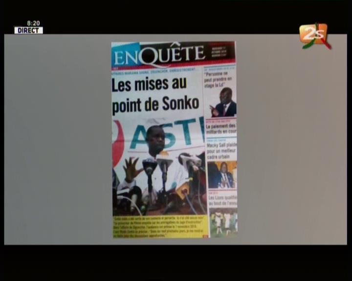 Revue de presse (Wolof) 2STV du mercredi 17 octobre 2018 par Seynabou Ndiaye