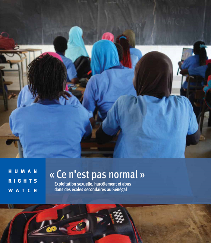 Exploitation sexuelle dans les écoles secondaires: L’intégralité du rapport de Human Rights Watch qui accable le corps professoral…