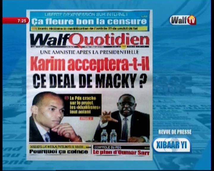 Revue de presse (Wolof) Walf TV du mardi 13 novembre 2018 par Ndèye Abdoulaye Bopp