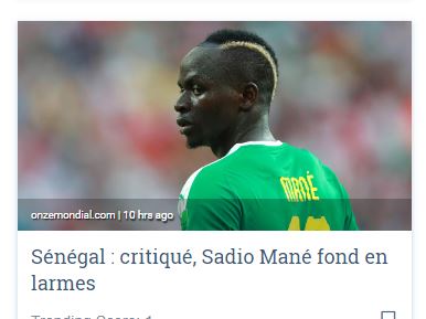 (16 Photos) – Les larmes de tristesse de Sadio Mané vues par la presse européenne