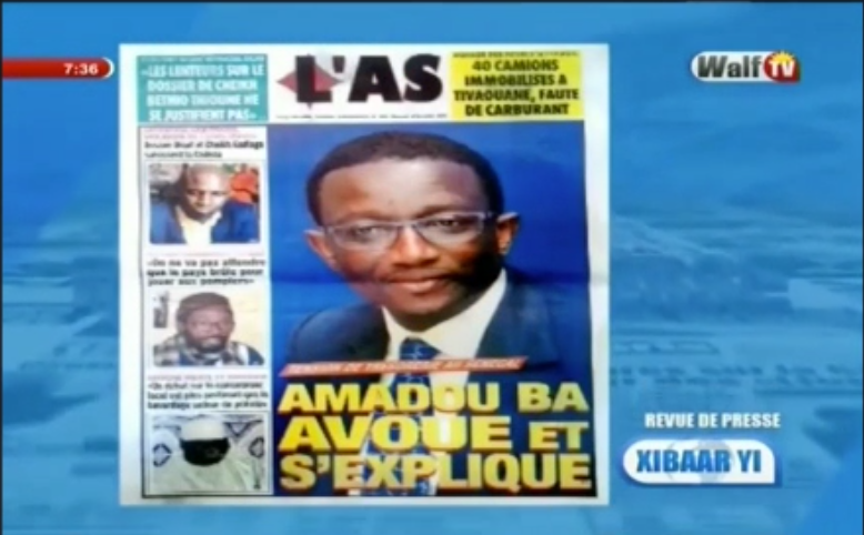 Revue de presse (Wolof) Walf TV du mercredi 14 novembre 2018 par Abdoulaye Bopp