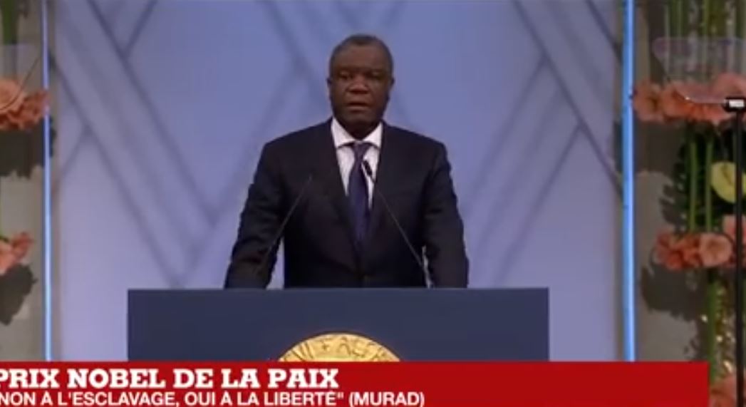 Prix Nobel de la paix : Le discours de Denis Mukwege…