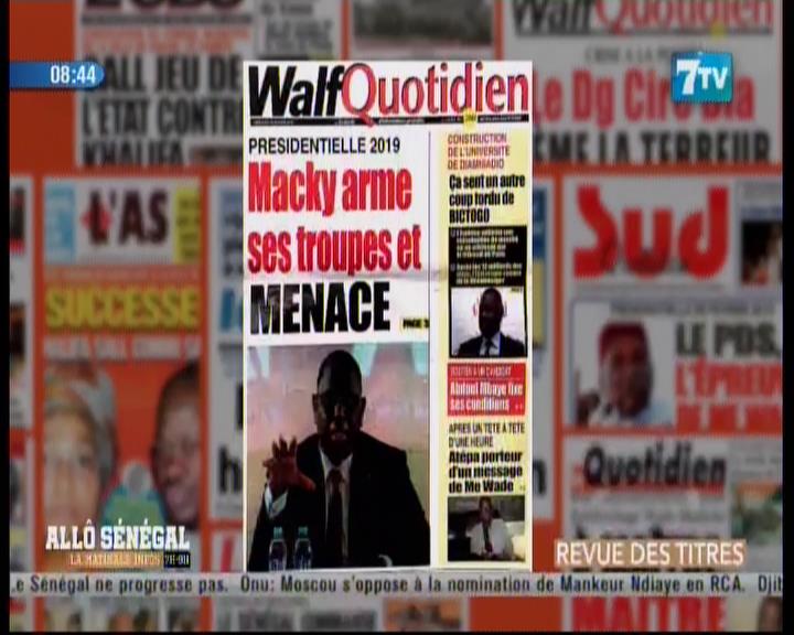 Revue de presse (Wolof) 7TV du mercredi 30 janvier 2019 par Mouhamadou Bitèye