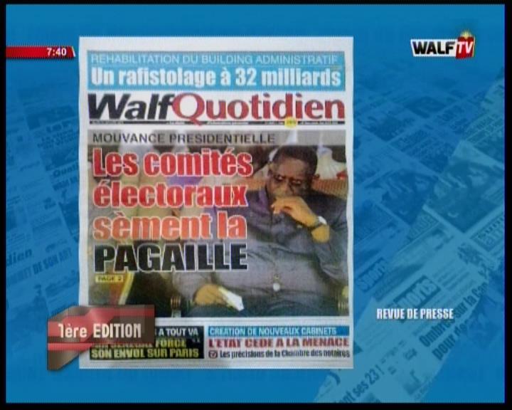 Revue de presse (Wolof) WALF TV du Jeudi 31 janvier 2019 par Seydina Omar Bâ