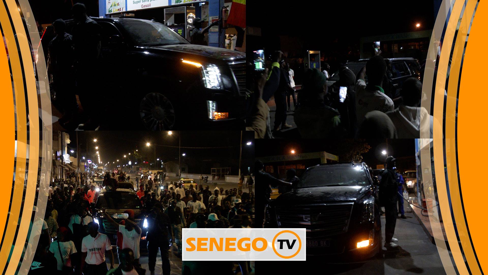 Senego TV: La voiture d’Ousmane Sonko se réapprovisionne en essence dans une station locale