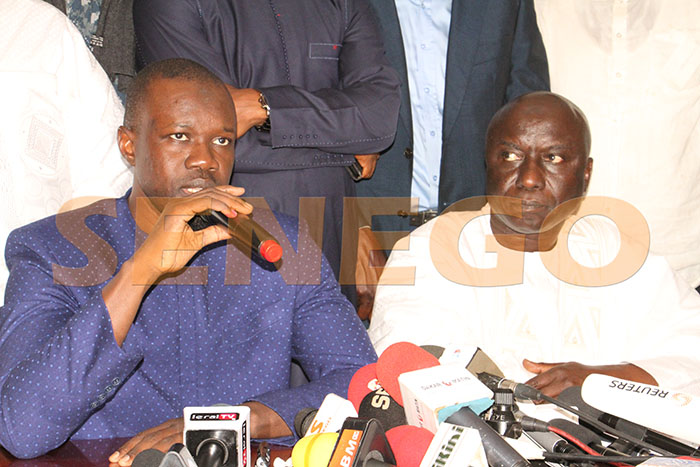 Senego TV: Revivez la conférence de Presse conjointe de Ousmane Sonko et Idrissa Seck