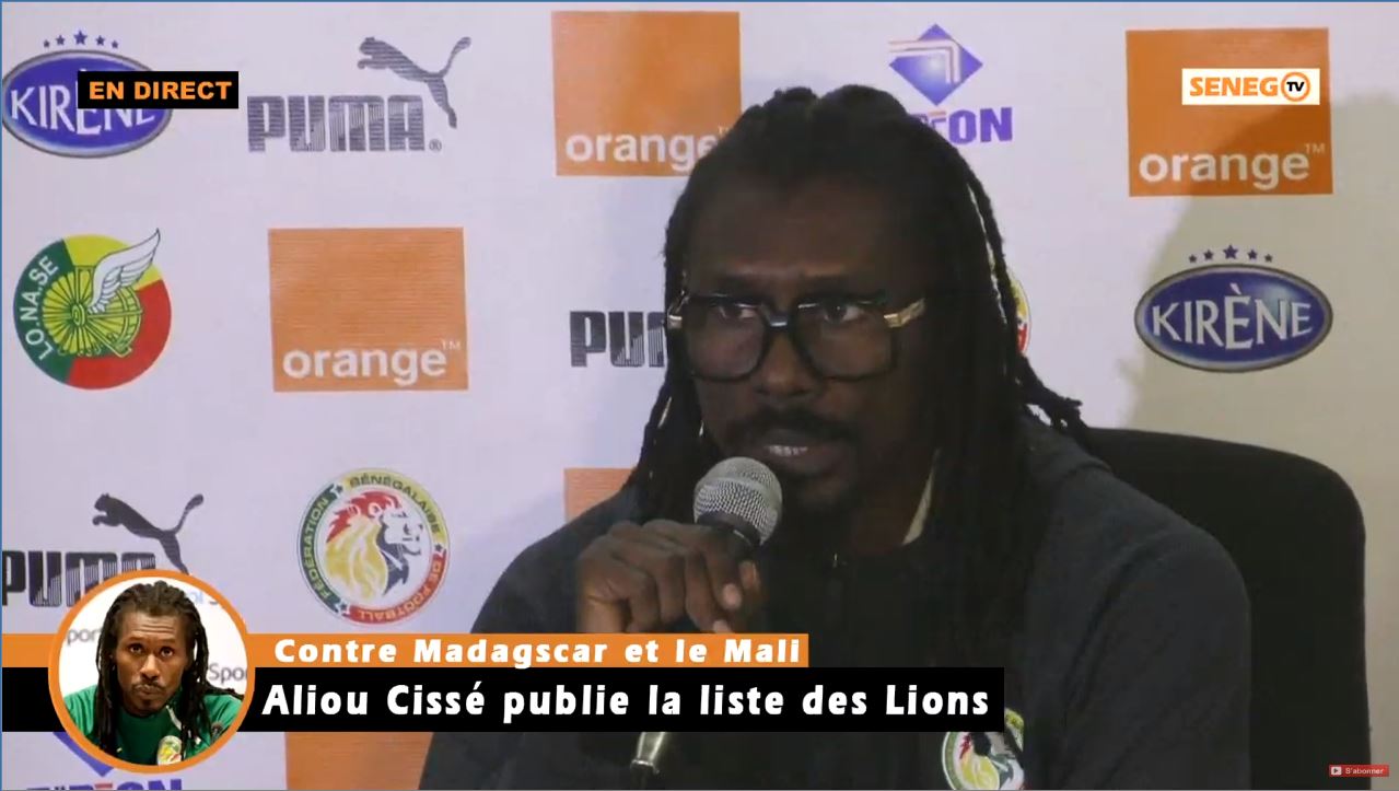 Direct : Aliou Cissé publie la liste des Lions contre Madagascar et le Mali…