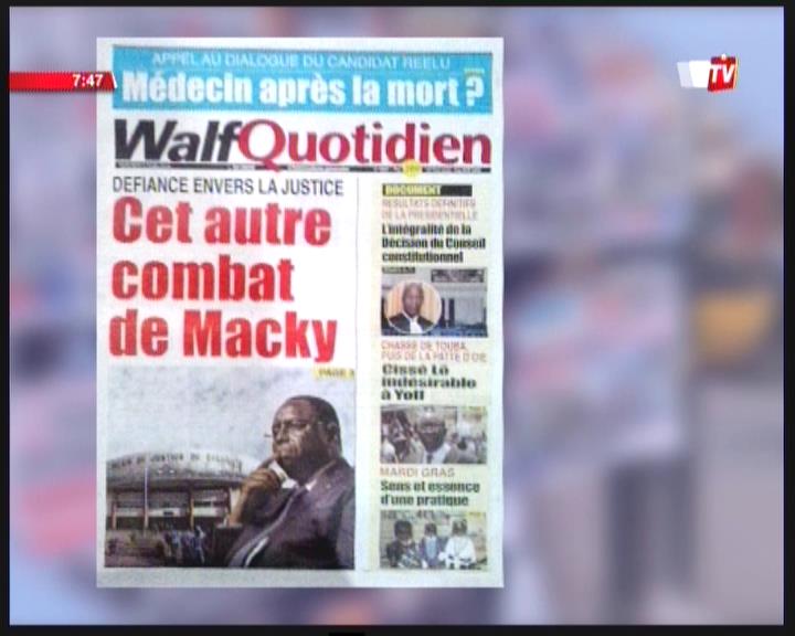 Revue de presse (Wolof) Walf TV du mercredi 06 mars 2019 par Seydina Omar Bâ