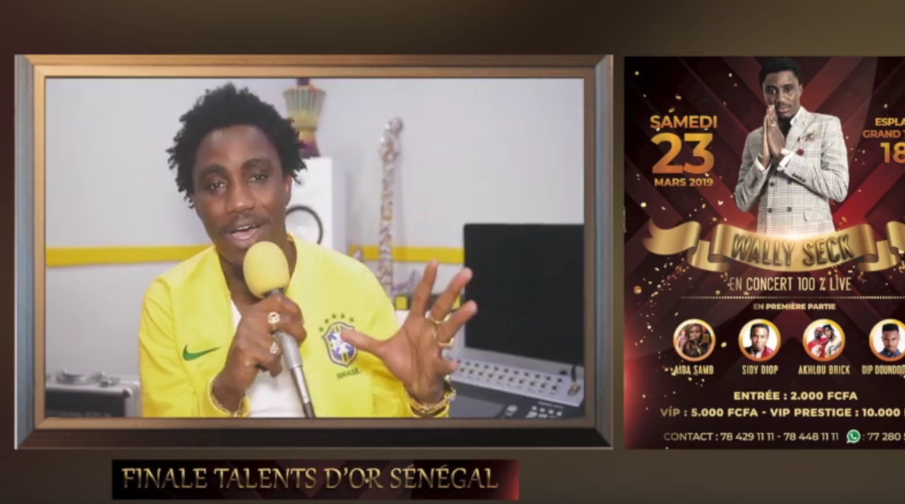Wally Seck prêt pour la finale du « Talents D’or ». Regardez !