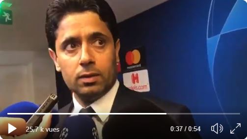 Vidéo – Nasser Al-Khelaïfi : « Je ne comprends pas »
