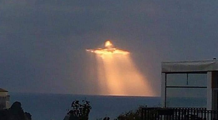 Une représentation de Jésus au ciel