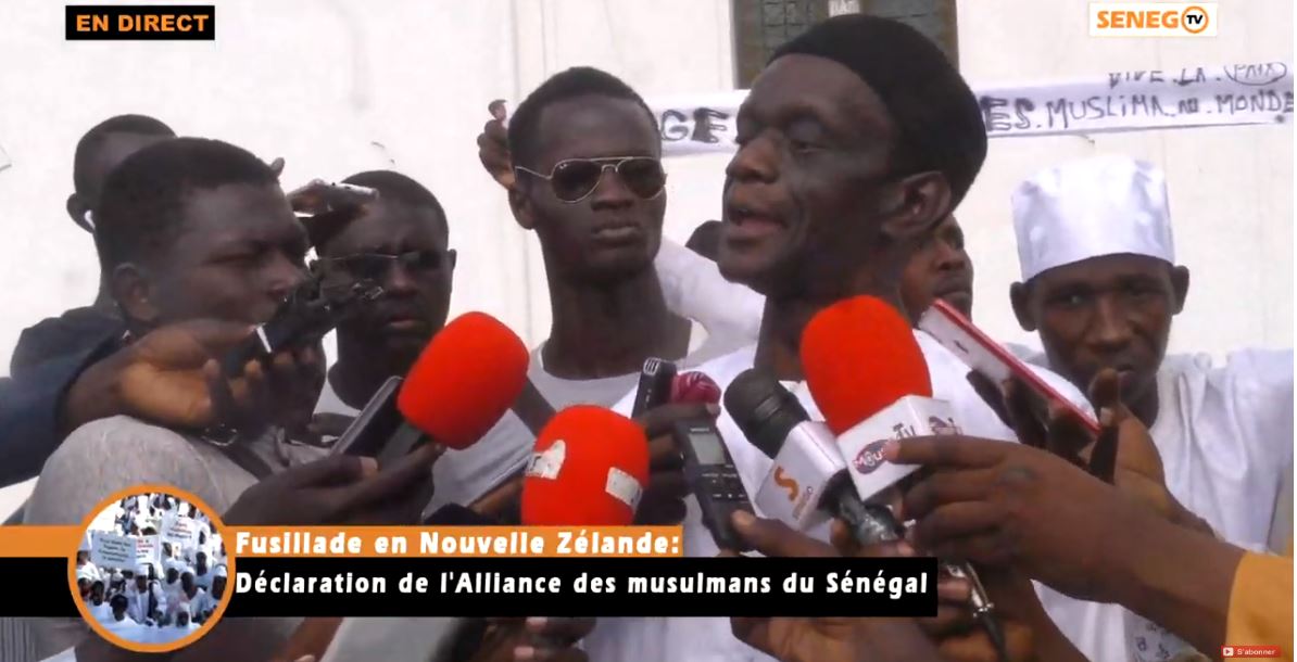 Direct : Manifestation de soutien du Sénégal aux musulmans de la Nouvelle-Zélande