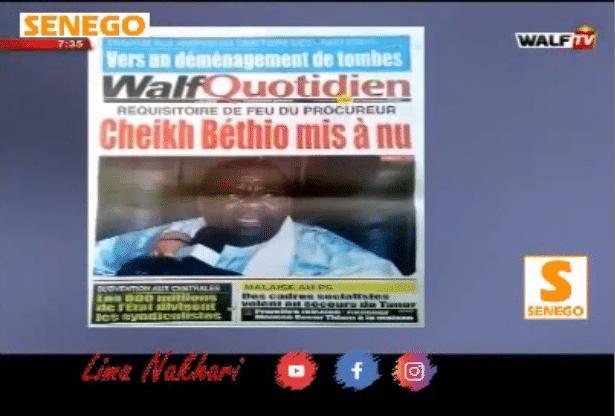 Revue de Presse (Wolof) Walf TV du Mardi 30 Avril 2019 Par Seydina Omar Bâ