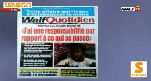 Revue de presse (Français) Walf TV du lundi 15 avril 2019 (Video)