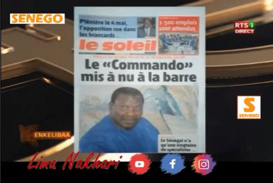 Revue de Presse Français Rts1 du Vendredi 26 Avril 2019 (Video)