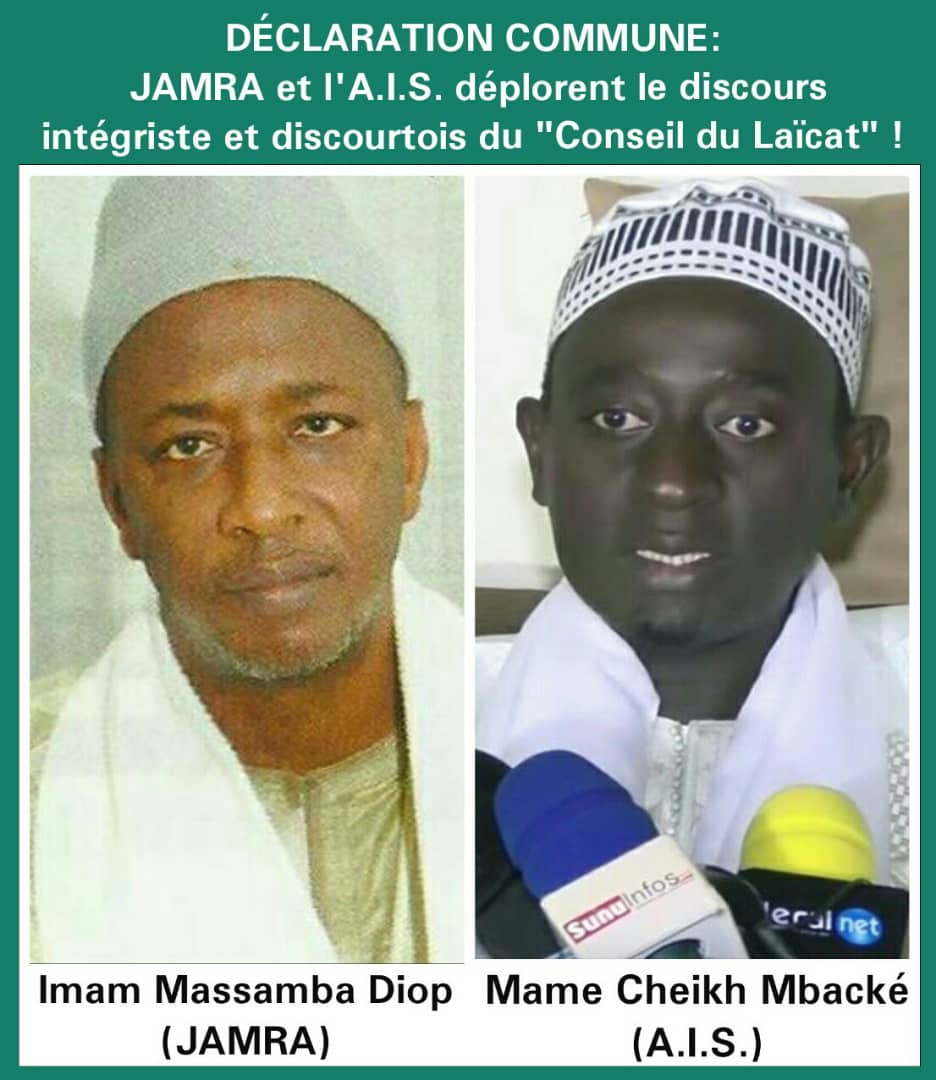 JAMRA et l’A.I.S. déplorent le discours intégriste et discourtois du «Conseil du Laïcat»!