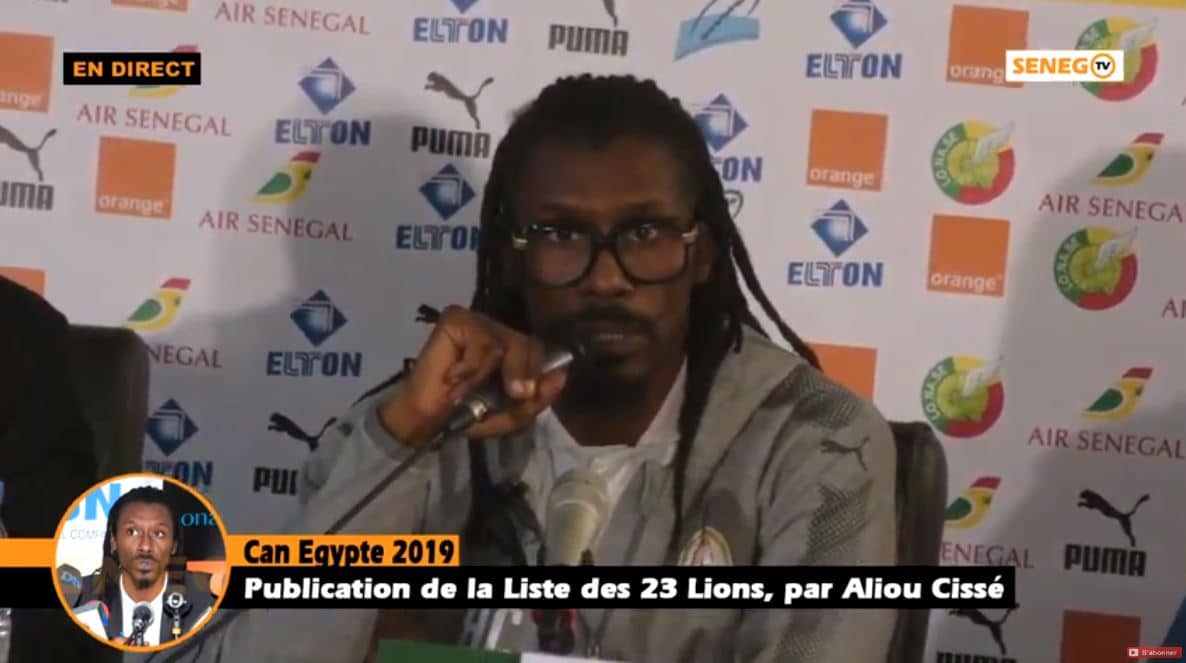 Aliou Cissé dévoile une pré-liste de 25 lions pour la Can 2019