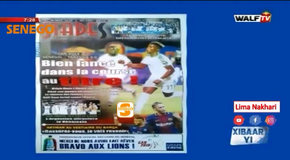 Revue de Presse Wolof Walf TV du Lundi 24 Juin 2019 (Video)