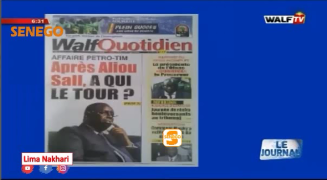 Revue de Presse Français Walf TV du Mercredi 26 Juin 2019 (Video)
