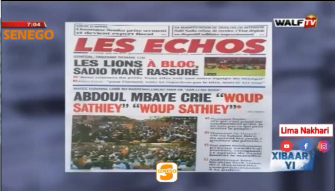 Revue de Presse (Wolof) Walf TV du Samedi 22 Juin 2019 (Video)