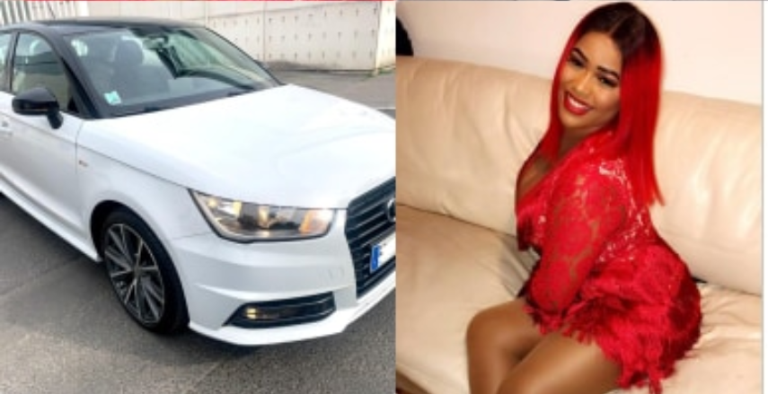 (Photos + Vidéo) : Sexy en rouge, Guigui reçoit une Audi après son spectacle de ouf à Paris
