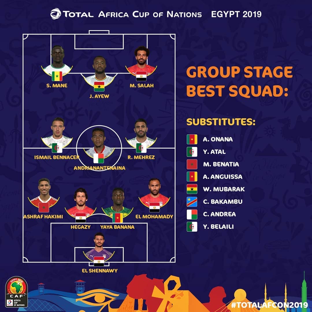 Can 2019 : Sadio Mané, seul sénégalais dans l’équipe type du 1er tour