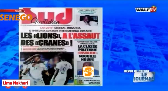 Revue de Presse Français Walf TV du Vendredi 05 Juillet 2019 (Video)