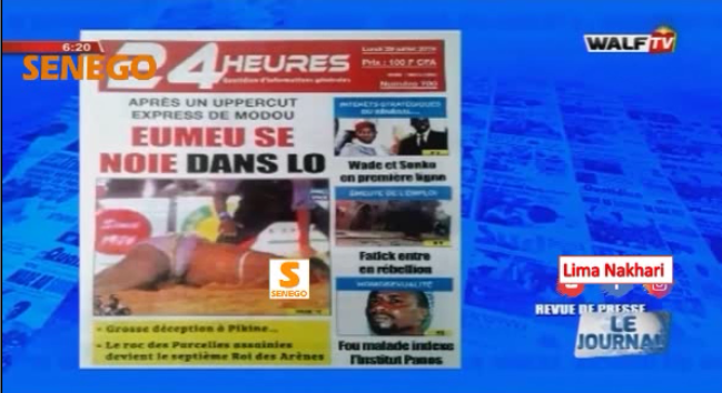 Revue de Presse Français Walf TV du Lundi 29 Juillet 2019 (Video)