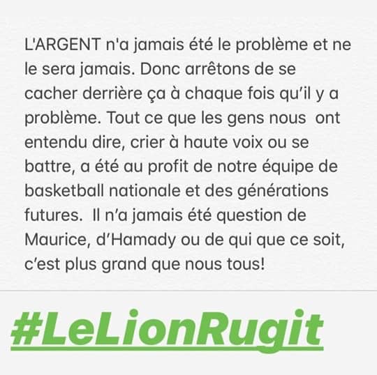 68869529 10220680303187009 44054720800620544 n - Basket: Maurice Ndour "dunke" sur les conditions de regroupements des lions